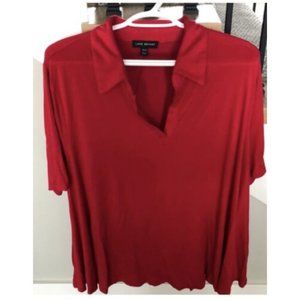 NWT LANE BRYANT RED SWING POLO 38/40